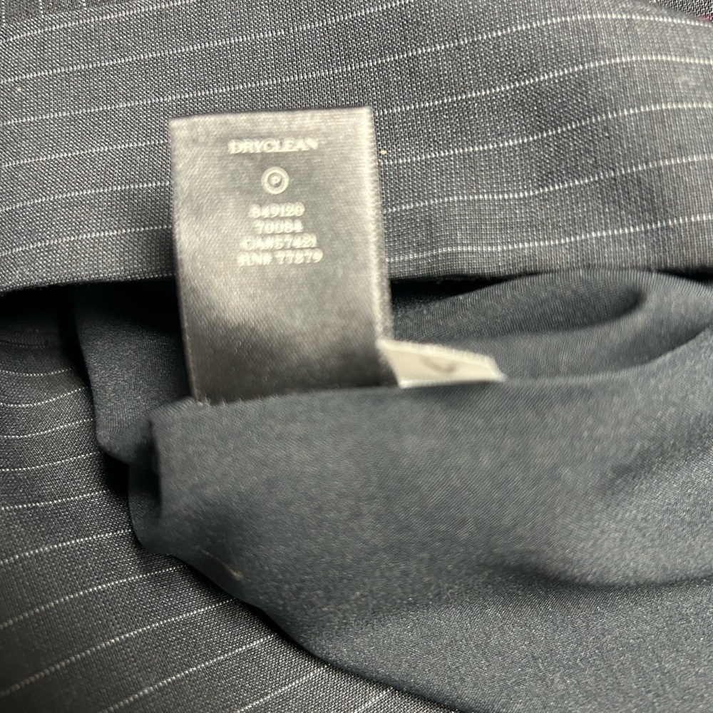 Ann Taylor Size 8 Navy Pinstripe Pencil Skirt Knee Length Work Office - Picture 8 of 13